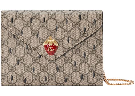 gucci cherry woc|Gucci guccissima wallet on chain.